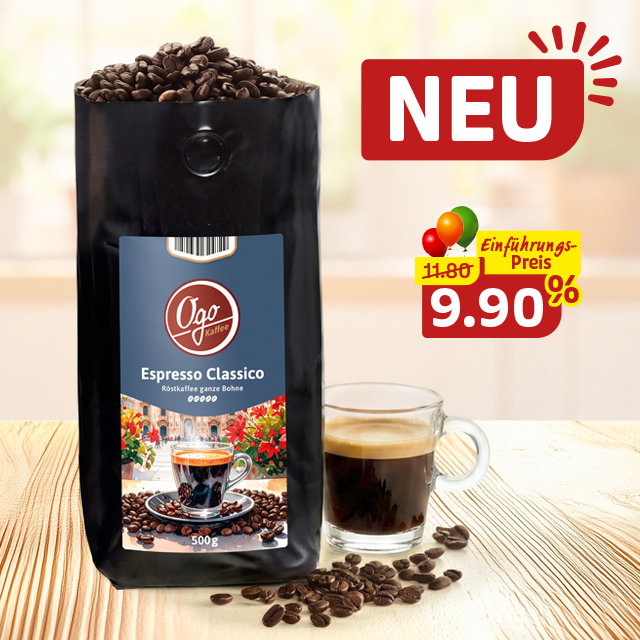 Neuer Ogo Espresso Classico zum attraktiven Einführungspreis