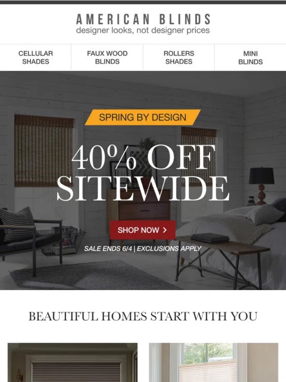 Spring designs are here - plus 40% off 🌿