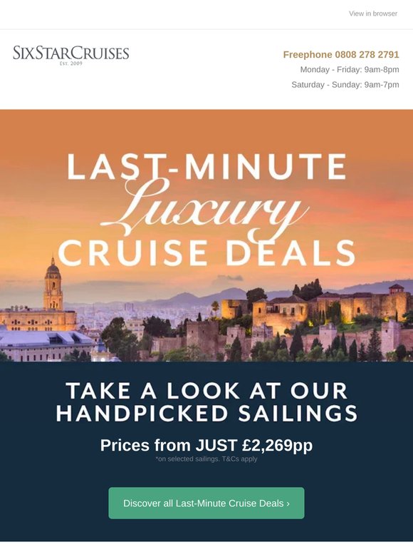 Still looking for that last-minute luxury cruise deal?
