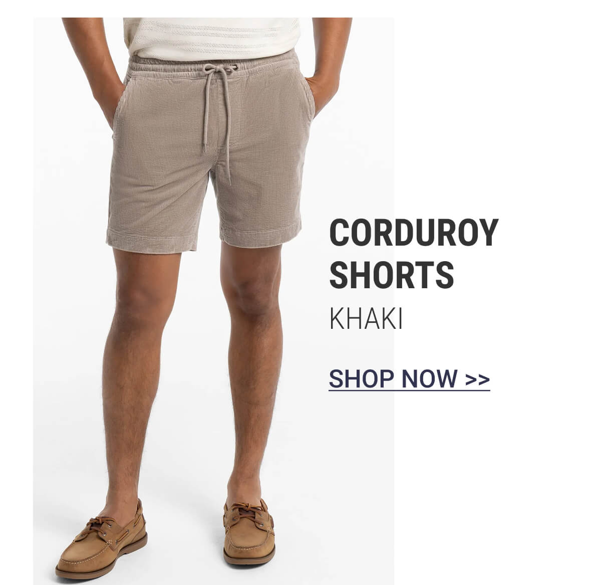 Khaki Corduory Shorts