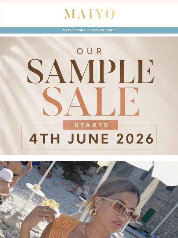 Sample Sale | 4th June 📆