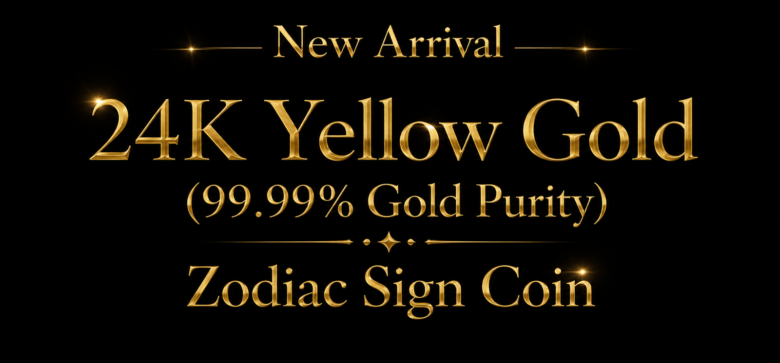 New 24K Yellow Gold (99.99% Gold Purity) Zodiac Sign Coin