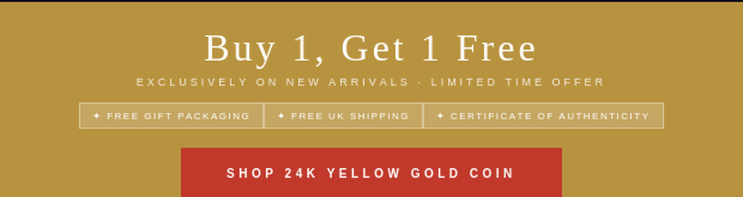 New 24K Yellow Gold (99.99% Gold Purity) Zodiac Sign Coin
