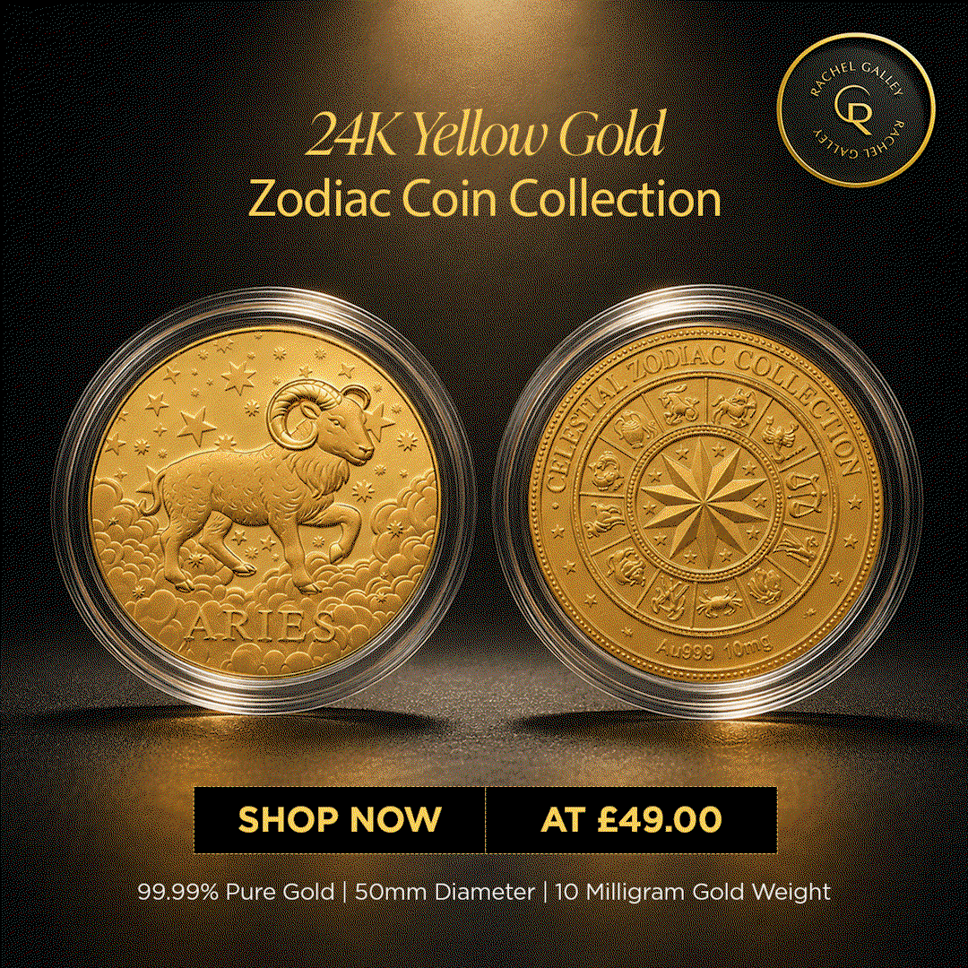 New 24K Yellow Gold (99.99% Gold Purity) Zodiac Sign Coin