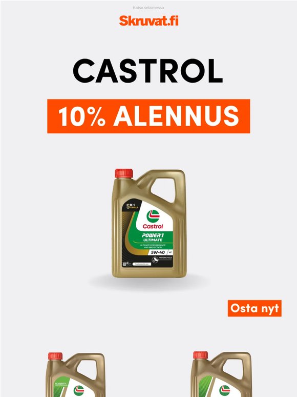 Säästä reilusti öljyissä! 10% alennus
