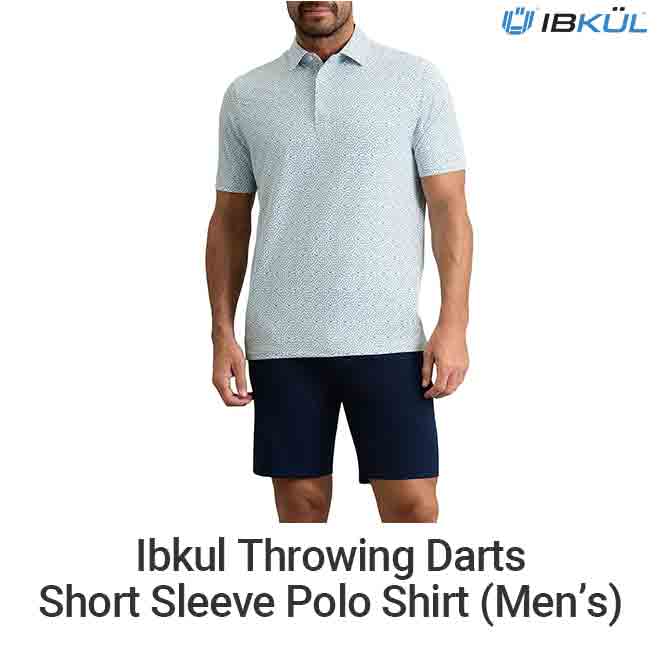 Ibkul Throwing Darts Short Sleeve Polo Shirt (Men's)