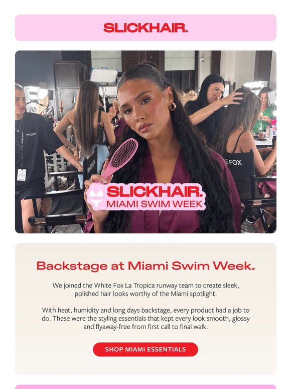 Backstage at Miami Swim Week.