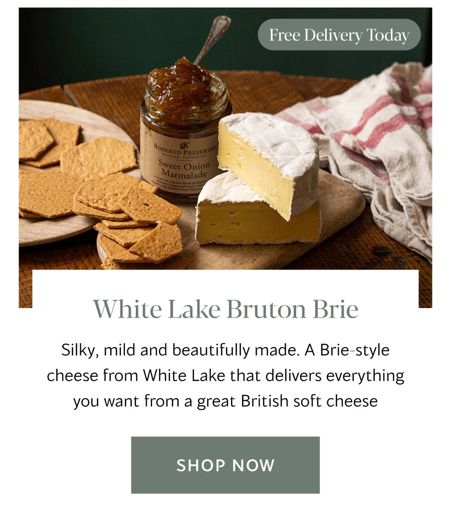 White Lake Bruton Brie Silky, mild and beautifully made. A Brie-style cheese from White Lake that delivers everything you want from a great British soft cheese | Shop Now