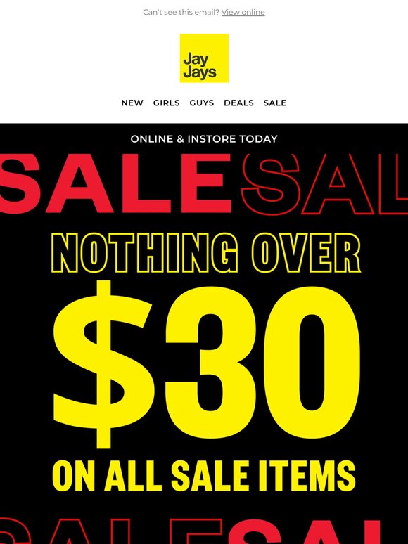 Spare Change? Nothing Over $30 On All Sale Items
