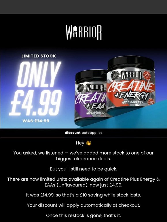 We've Added More! Creatine Plus for £4.99