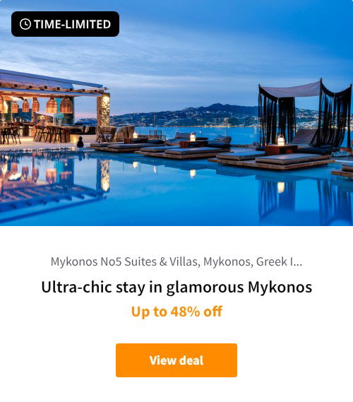 Ultra-chic stay in glamorous Mykonos