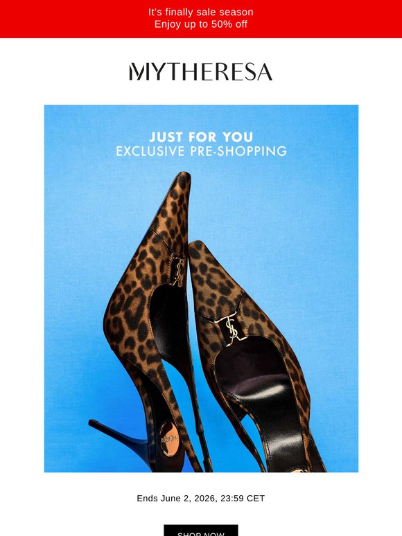 Exclusive pre-shopping: Saint Laurent, Dolce&Gabbana, Tom Ford