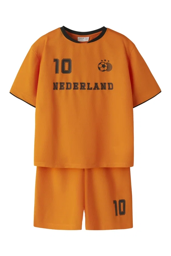 Name It NKNHITEAM SHORT SET vibrant orange