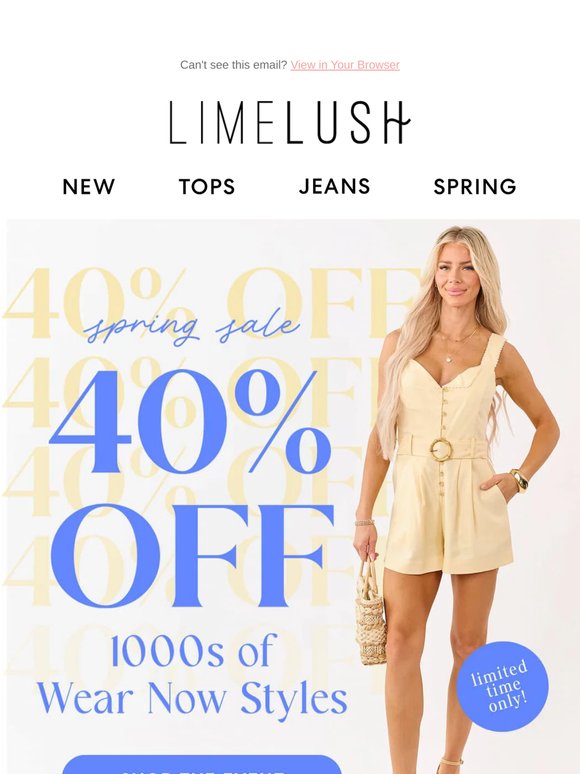 40% OFF tons of wear-now styles! 🤩⚡️
