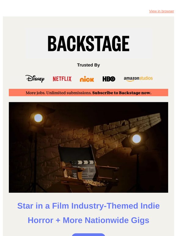 From Indie Horror to $3K Commercials: Your Daily Jobs