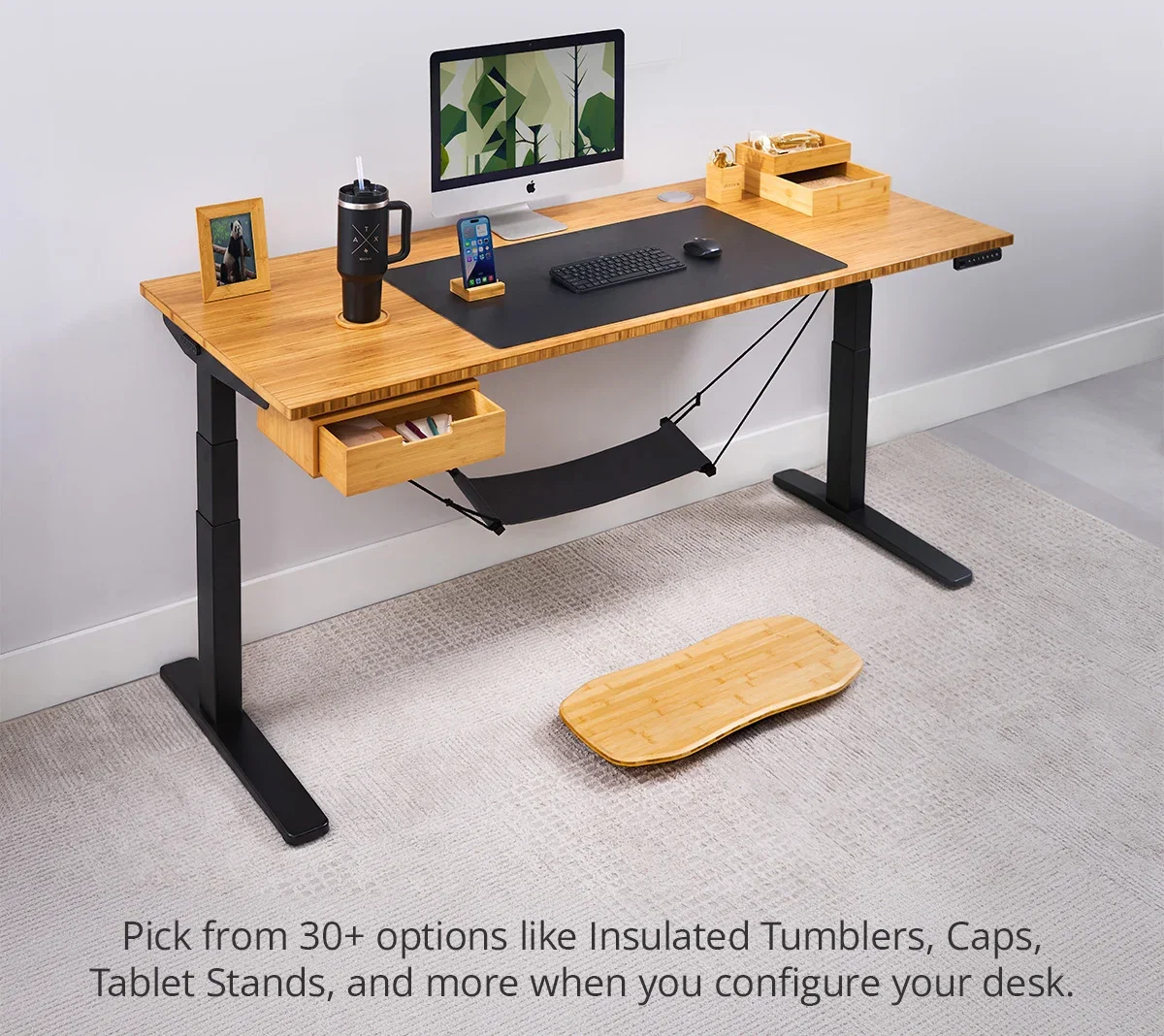 Pick from 30+ accessories when you configure your UPLIFT standing desk.
