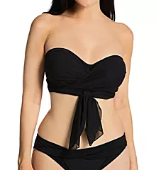 Wrapsody Bandeau Bikini Swim Top Black 40DD