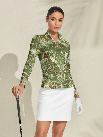 Pretty Feminine Golf Shirt Quarterzip UPF50+