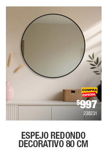 Espejo redondo decorativo 80 cm