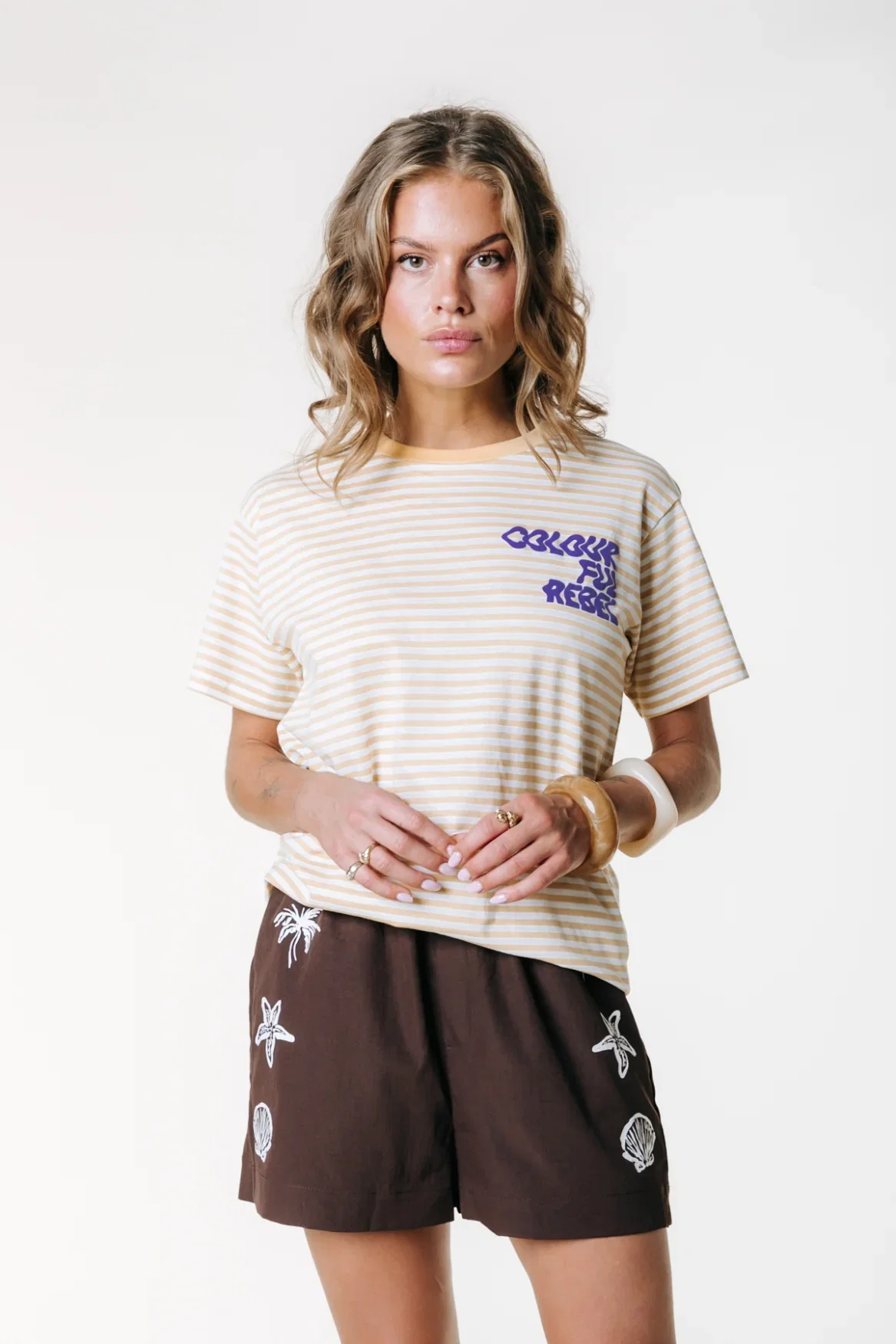 Image of Puff Logo Stripe T-shirt 