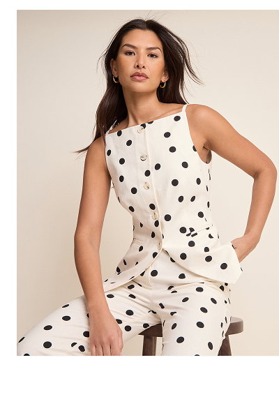 White Polka Dot Waistcoat