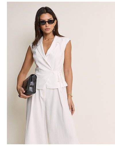White Tailored Edith Jumpsuit 
