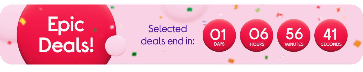 Epic Deals! Get up to 40% off 100s of deals.
