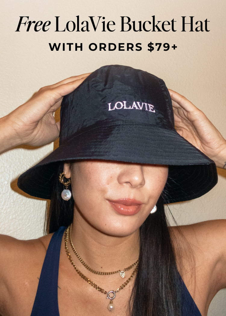 Free LolaVie Bucket Hat WITH ORDERS $79+
