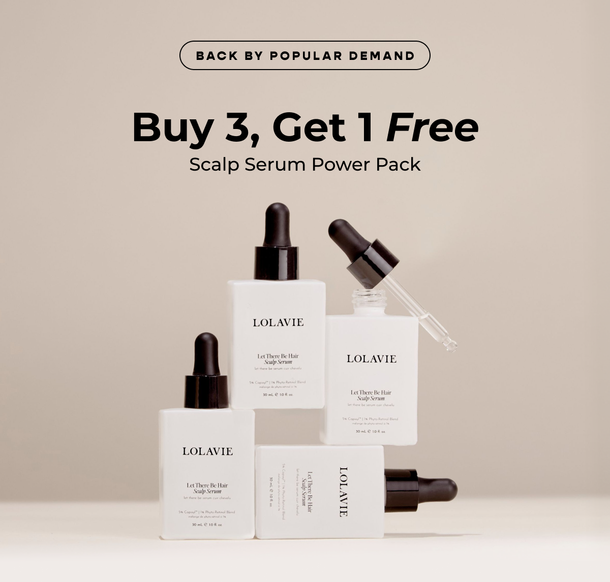 Back By Popular Demand - Buy 3, Get 1 Free Scalp Serum Power Pack