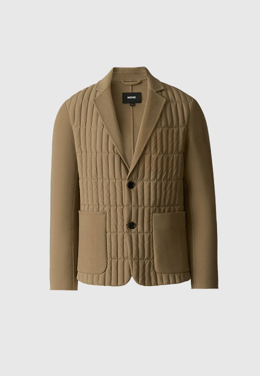 JOHN Mixed-media vertical quilt blazer for Men