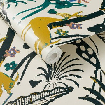 Fiesta Animals Peel and Stick Wallpaper Cream - Opalhouse designed with Jun