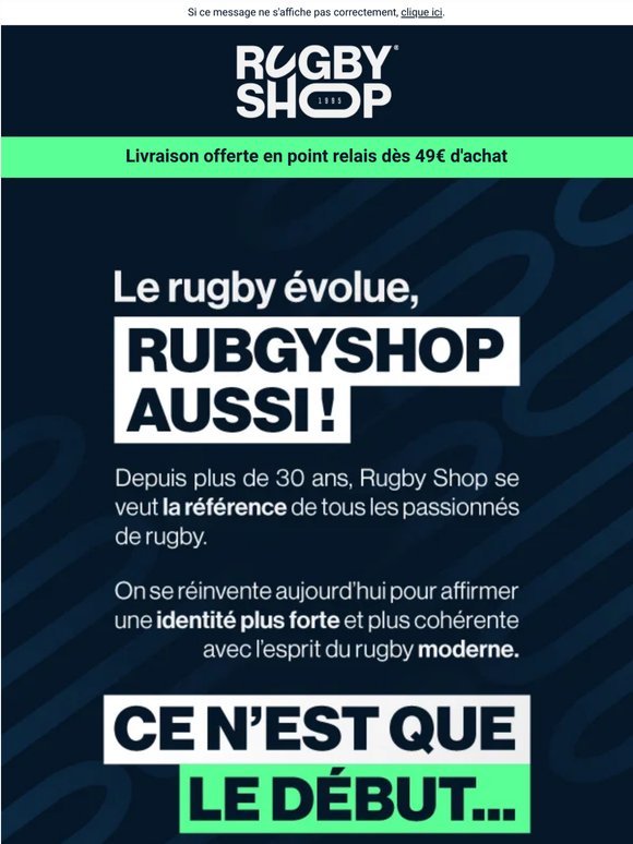 Nouveau look pour Rugby Shop