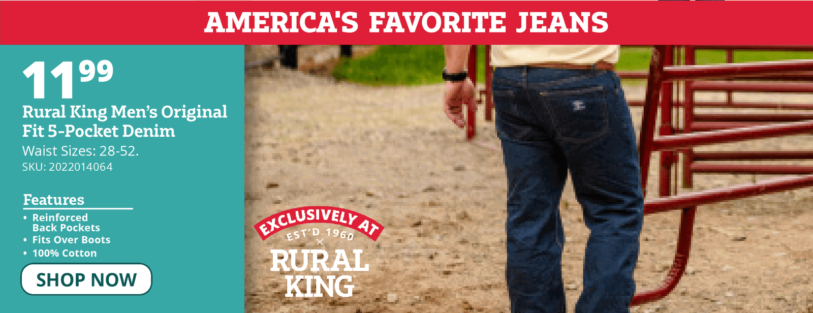 Rural King Men's 5-Pocket