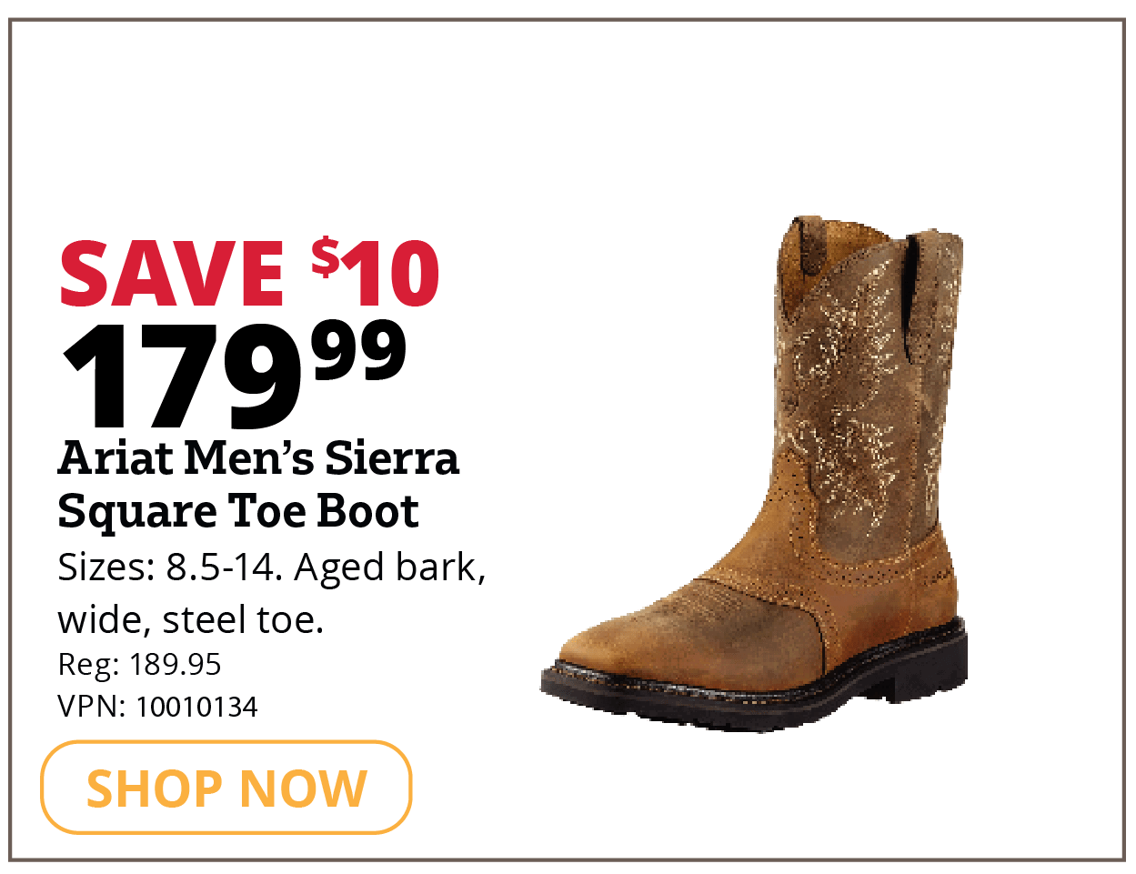 Ariat Men's Sierra Square Toe Boot