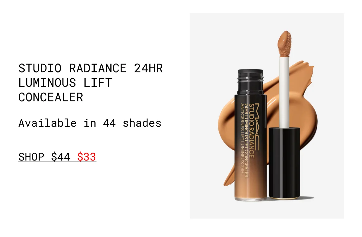 STUDIO RADIANCE 24HR LUMINOUS LIFT CONCEALER | Available in 44 shades | shop $33