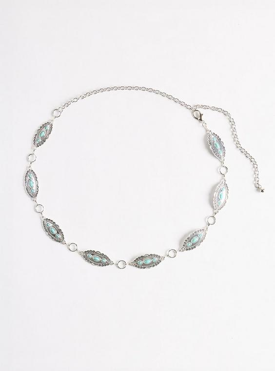 Antique Turquoise Chain Belt