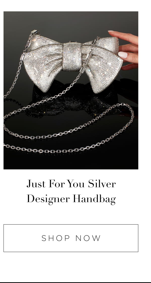 Just For You Silver Designer Handbag