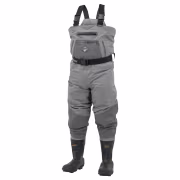 frogg toggs Steelheader Reinforced Nylon Insulated Felt Sole Boot-Foot Chest Waders for Men - Slate/Grey