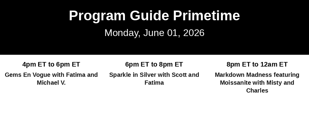 Program Guide Primetime