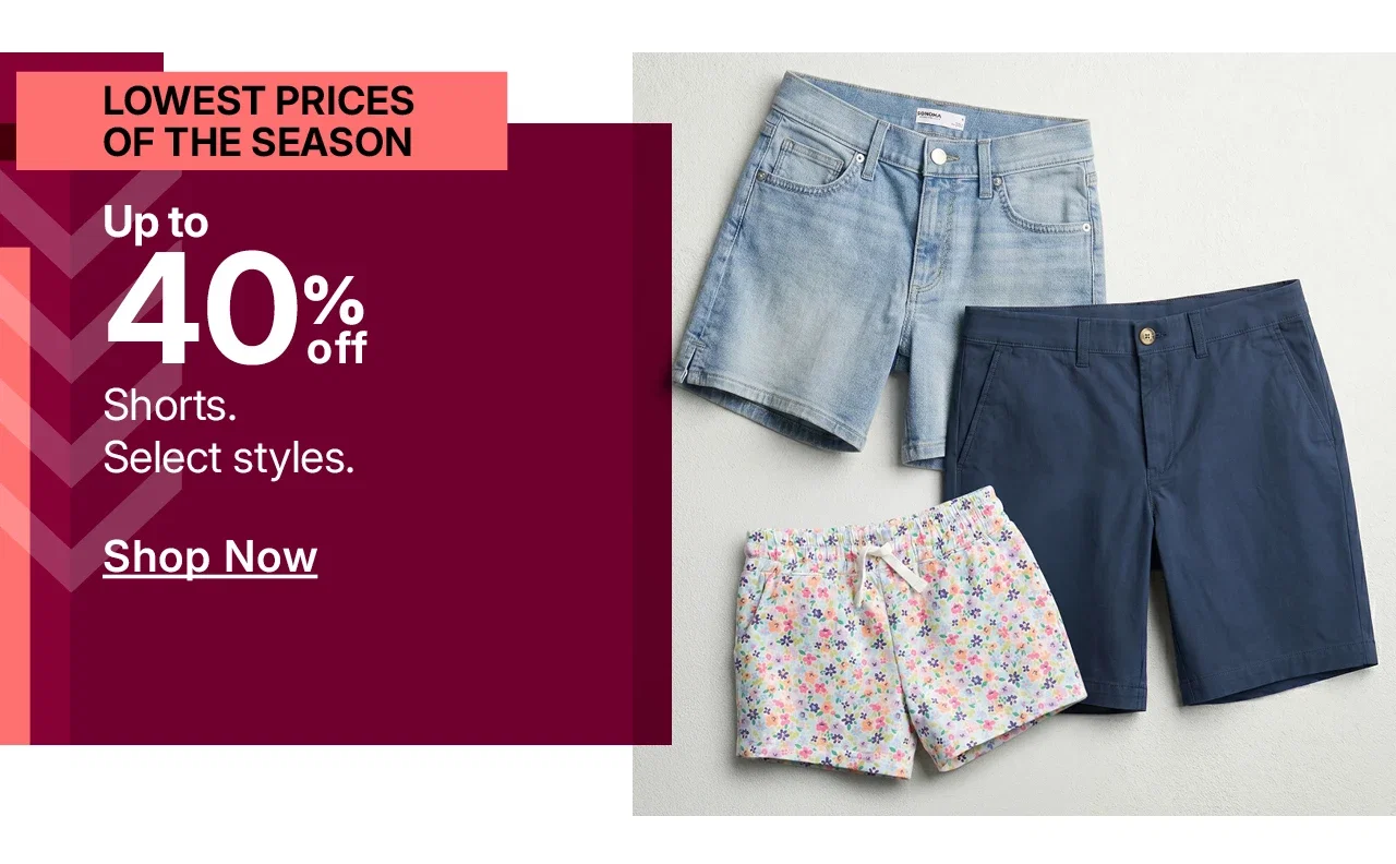 up to 40% off shorts