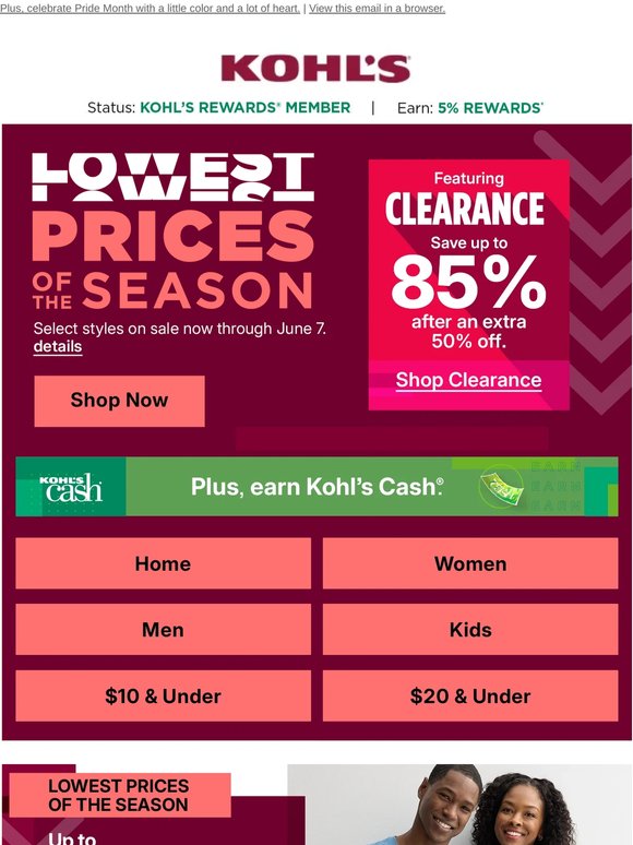 STARTS TODAY: Low, low prices & up to 85% off clearance 🙌