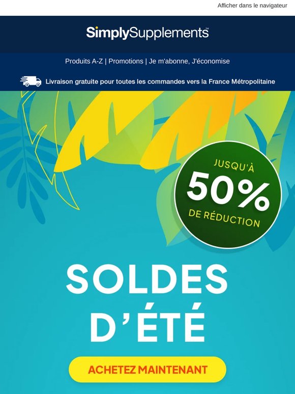 Soldes d’Été – Jusqu’à -50 %