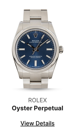 Pre-Owned Rolex Oyster Perpetual 34 Blue Dial 124200