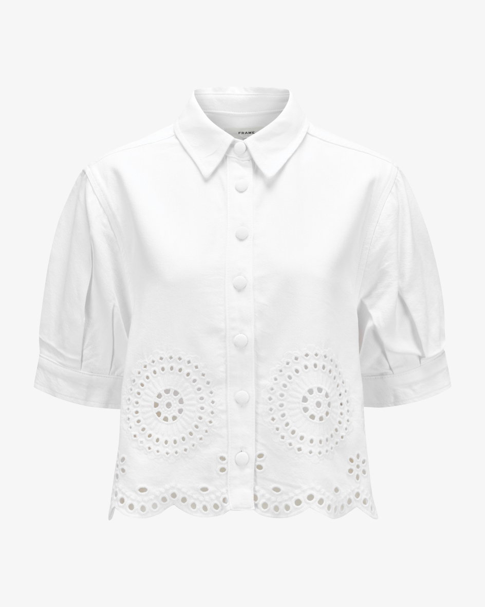 Blusenshirt Eyelet