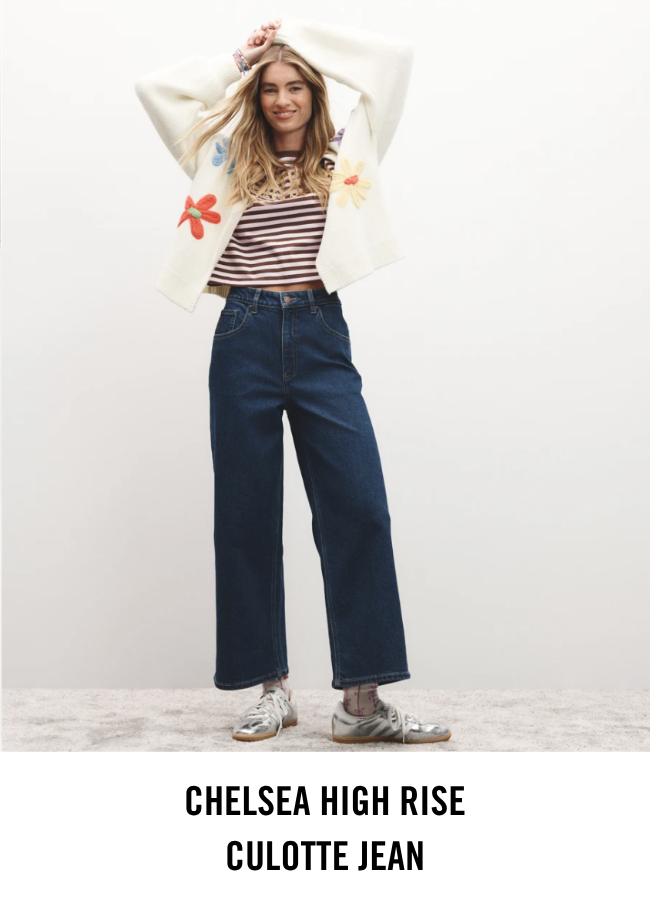 CHELSEA HIGH RISE STRETCH CULOTTE JEAN