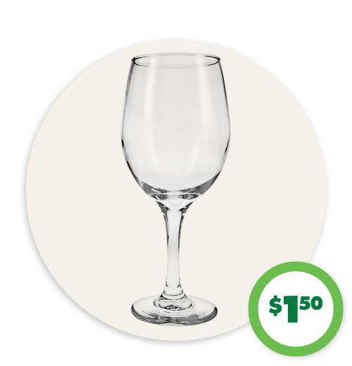 $1.50 Long-Stem Wine Glasses