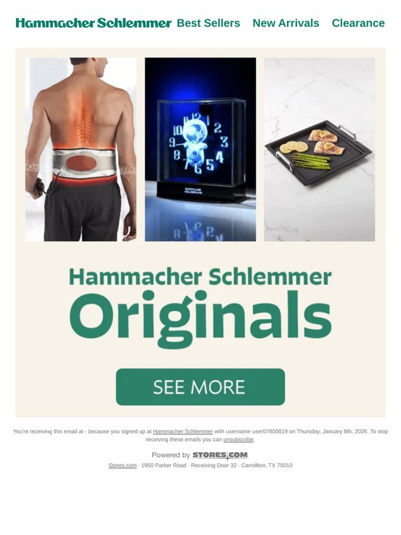 Up to 70% off Hammacher Originals