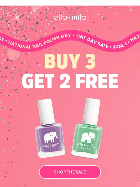National Nail Polish Day: Buy 3, Get 2 Free