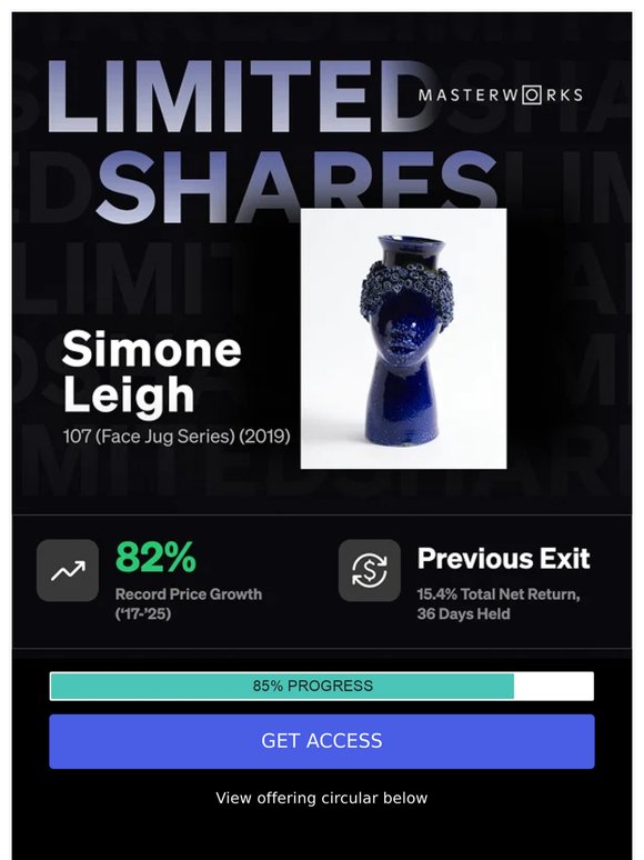 Limited Shares: Our Only Sculpture Available