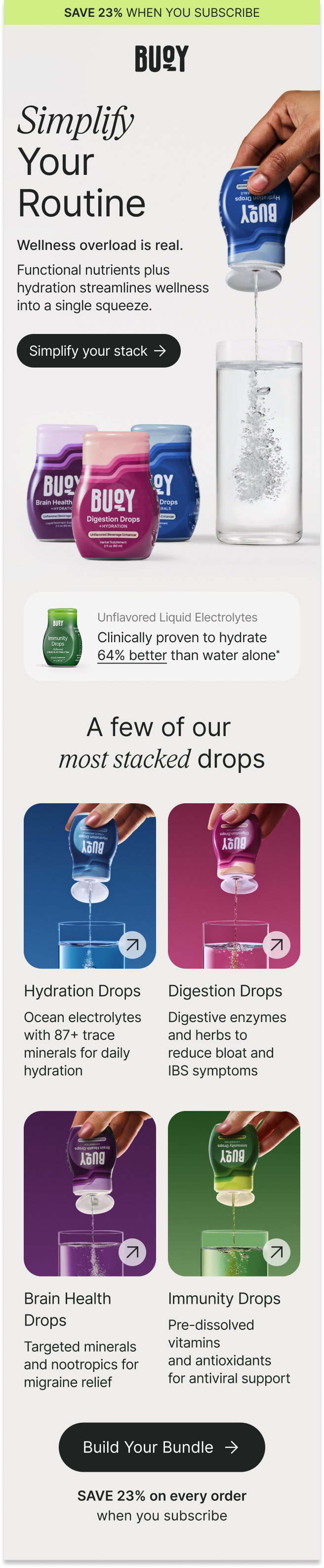Simply your routine and save 23% when you subscribe